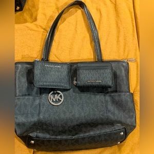 MK top-zip tote bag wallet bundle